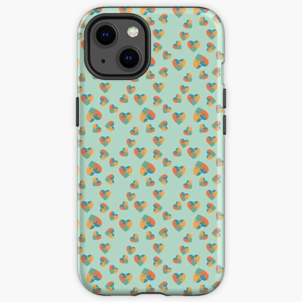 Cell Phone I Pad Hard Case  Autism Heart